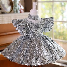 Girls Birthday Princess Sequin Evening Dress Kids Party Pageant Formal Gown