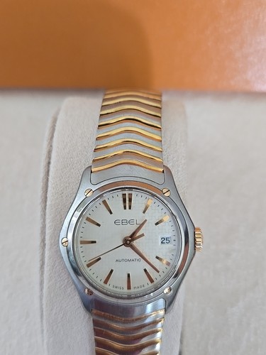 Ebel Classic Wave Automatic Silver Stainless 18k Rose Gold Ladies Watch 1216086 - Picture 23 of 23