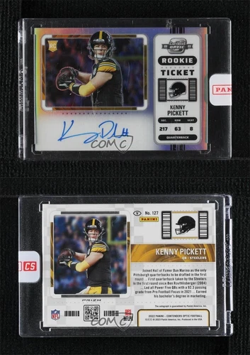 2022 Panini Contenders Optic Silver Prizm Kenny Pickett #127 Rookie Auto RC