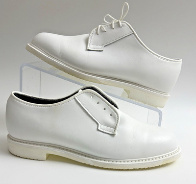 Bates Lites Oxford Women's White Leather Shoes  E07131 US Size 8.5 W (Wide)