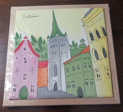 Handpainted Trivot/Hot Plate From Tallinn Estonia Beautiful Brand New