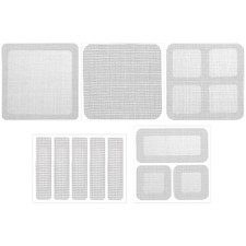 50Pcs 5 Styles Fiberglass Window Screen Repair Kit, Grey