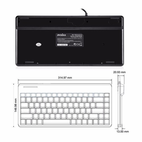 Tastatur Perixx PERIBOARD-409U USB DE-Layout - Bild 5 von 5