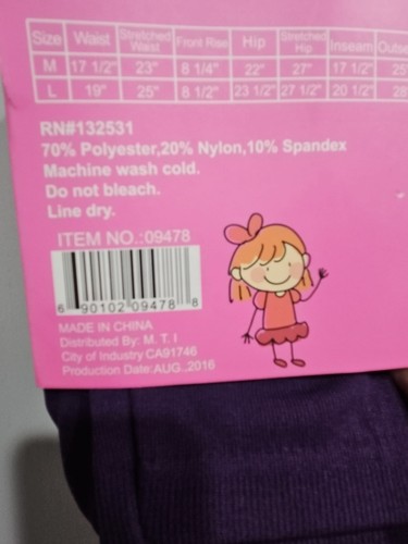 LITTLE LEGGINGS f/kids FLEECE LINED, Sz M (4-6), RED, NAVY, PURPLE, Lot of 3 NEW - Picture 14 of 24