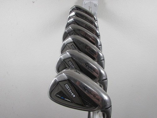 TaylorMade Golf SIM2 MAX Iron Set 5-PW,AW Stiff Flex KBS MAX MT 85 Steel Shafts