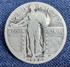 1928 S Standing Liberty Quarter  Circulated Uncertified US Coin