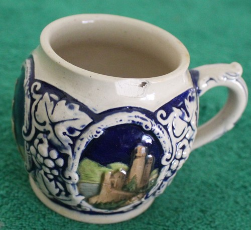 Vtg Gerz German Rumtopf Castle Stoneware Punch bowl Tureen Set w/12 Mugs Germany - Picture 16 of 17