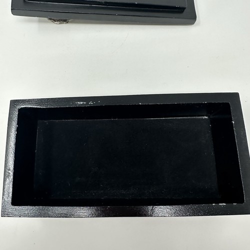 Dekorative chinesische Schmuckschatulle Etui schwarz silber Essstäbchen Glückskeks schwer - Bild 10 von 15