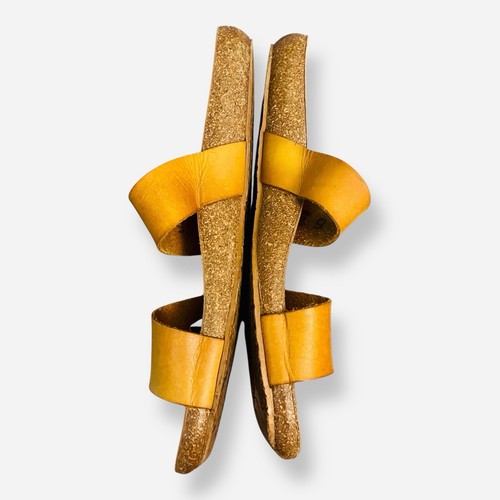 Sandalias Yokono Corcho Amarillo Mostaza Para Mujer 9 Boho Minimalista España Lagenlook - Imagen 6 de 12