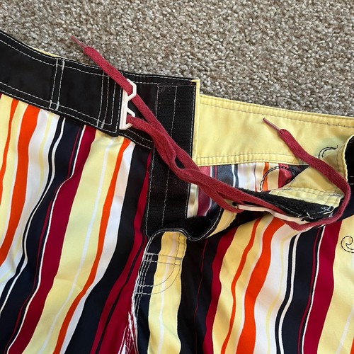Bañador Billabong de Colección Para Hombre 32 Board Shorts Rayas Gancho Lazo Bordado Y2K - Imagen 13 de 16