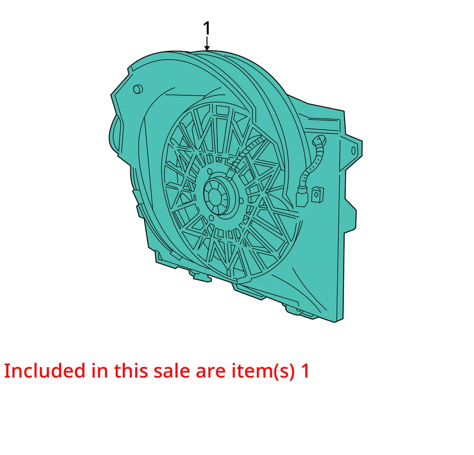 2003 2004 2005 Ford Crown Victoria Electric Cooling Fan Assembly 131k OEM - Image 4 of 4