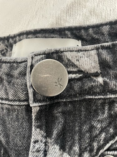 One Teaspoon Star Print Mid Rise Denim ausgefranster Minirock grau schwarz Damengröße 22 - Bild 3 von 12