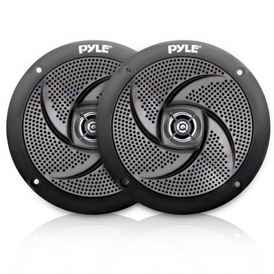 Pyle 4.0'' Waterproof Rated Marine Speakers, Low-Profile Slim Style Speaker,100 W