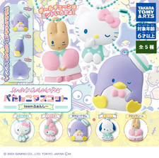 Takara Tomy Gashapon - Sanrio Characters Flat Strap Mascot Figure 5 sets 