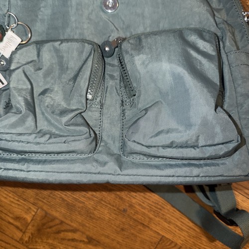 Kipling Damen grün Fiona Rucksack hell Aloe grün UVP $ 114 Neu mit Etikett Affe - Bild 2 von 8