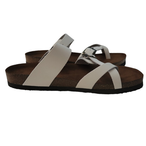 Mountain Sole Easy Slip-On Two Adjustable Buckles Ladies Leather Sandal - Picture 4 of 15