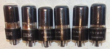 6 PIECES NOS VACUUM TUBES UNIVAC & IBM  FROM OLD VINTAGE COMPUTERS 25L6GT EXCELL