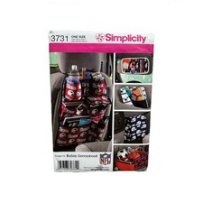 Simplicity 3731 Sewing Pattern NFL Car Organizers Robin Greenwood Crafts Gifts