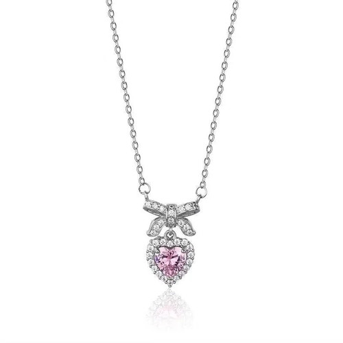Heart Pendant Necklace Love Clavicle Chain Adjustable Sweet Charm Women Jewelry - Picture 5 of 17