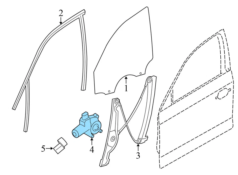 BMW 335D 2009-2011 - Motor elevador de ventana delantero izquierdo 6927027 Foto 3 de 4