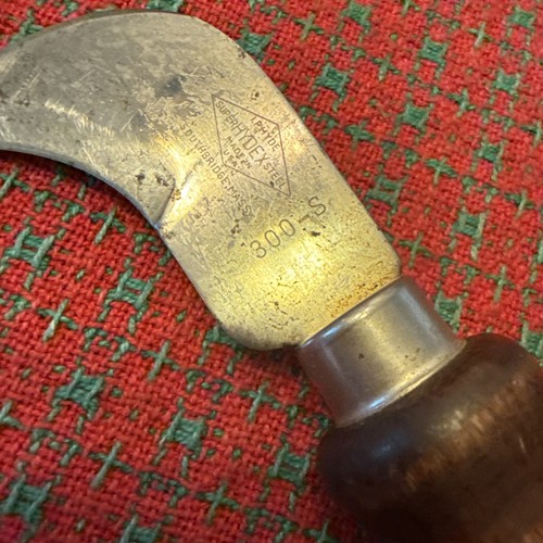 Cuchillo Linóleo Alfombra Vintage Mango Madera Hyde Super Hydex Acero EE. UU. 🇺🇸 ¡Bonito! - Imagen 5 de 14