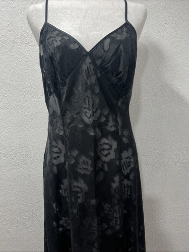 Vintage Victoria’s Secret Gold Label Babydoll transparente Spitze Maxi Schlupfkleid L schwarz - Bild 2 von 24