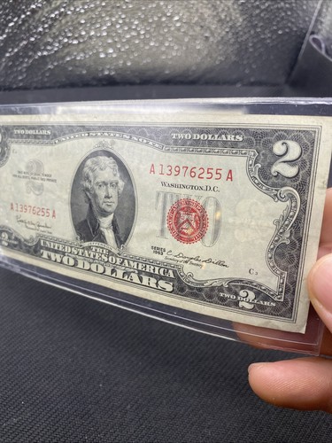 1963 Series 2 Dollar Bills And 5 Dollar Bill - Picture 3 of 17