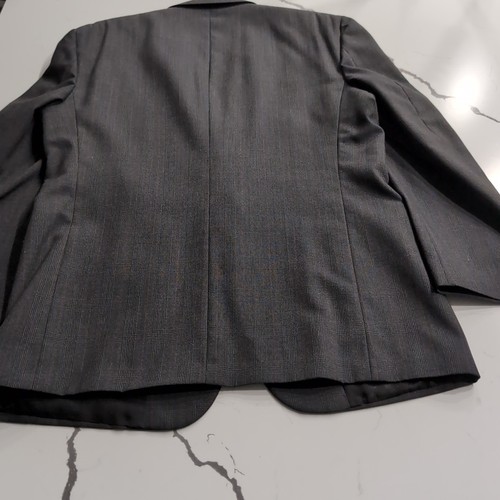 115 Shop Herren 44R grau Prince of Wales 2 Knopf Wollanzug 37x28 Plissee Bündchen - Bild 11 von 19