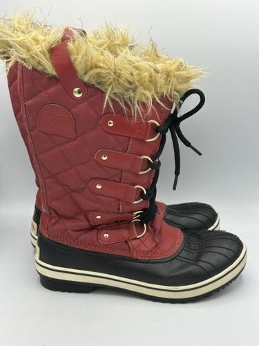 Sorel Damengröße 9 Joan of Arctic NL1779-601 rot Winterstiefel Kunstfellmanschette - Bild 3 von 7