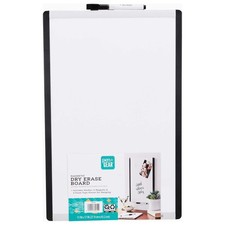 Magnetic Dry Erase Whiteboard Black 11 x 17 Inches Small Portable Board for Home
