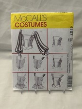 McCalls M4107 Renaissance Corset Style Tops Costumes Misses Sewing Pattern 10-16