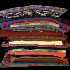Lot Wool For Crafts 5.5 Pounds Vintage for Rug Hooking Sewing Nice Colors!