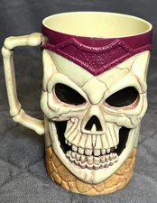 Vintage Easter Unlimited 20oz Grinning Skull Skeleton Face Mug Drinking Cup