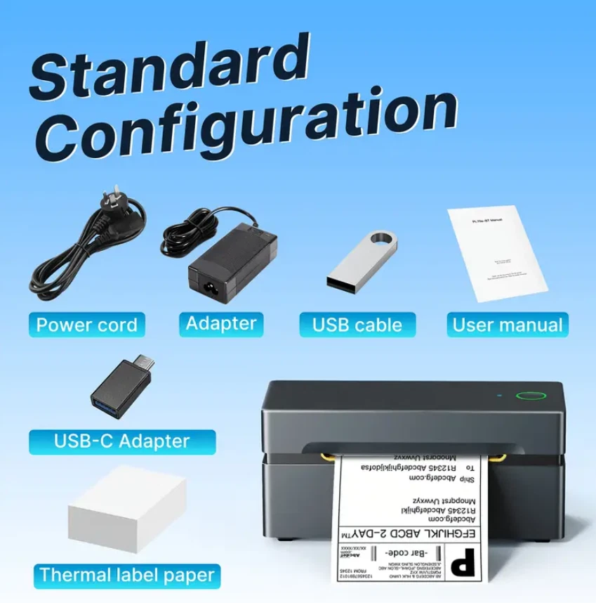 PL80EB 4x6 Wireless Thermal Shipping Label Printer For Small Business - Image 2 of 4