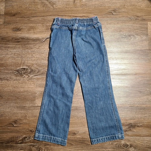 Jumping Beans Girls 6X Blue Jeans Denim Pants Adjustable Waist Pink Stitching - Picture 9 of 9