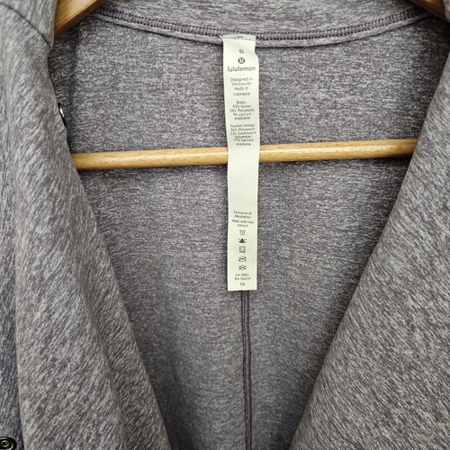 Lululemon Damengröße 8 Rulu Rally Wickel-Cardigan Pullover meliert graphit lila - Bild 3 von 8