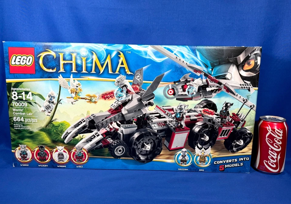 New - CHIMA Worriz' Combat Lair - LEGO 70009 - Truck HELICOPTER Motorcycle WAKZ - Image 2 of 4