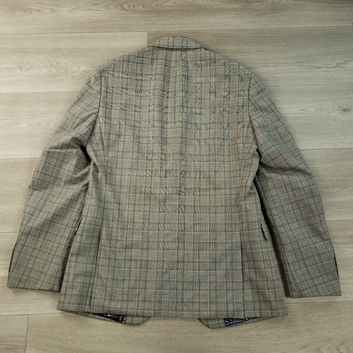 Tallia Sport Coat Men 38R Slim Plaid Two Button Double Vented Wool Blend Blazer - Picture 5 of 15