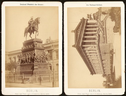 Lot of 2 Cabinet Photos 1886 BERLIN GERMANY National Gallery Friedrich Grossen - Picture 1 of 2