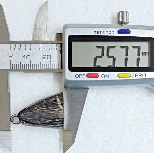 Real Horn Tip Toggle Button 25mm Metal Shank Light or Dark Vtg Sewing Art Crafts - Picture 11 of 14