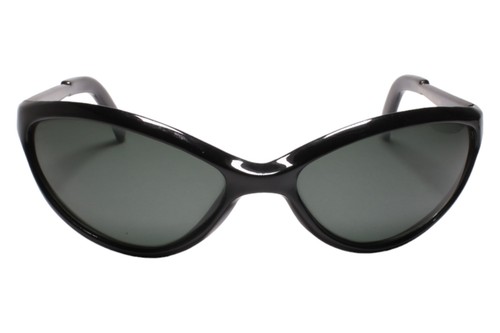 Rare & Authentic Vintage Timeless Mod Style Unisex Wrap Black Sunglasses - Bild 2 von 3