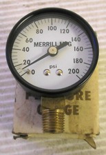 Merrill PG200 Pressure Gauge 0-200PSI