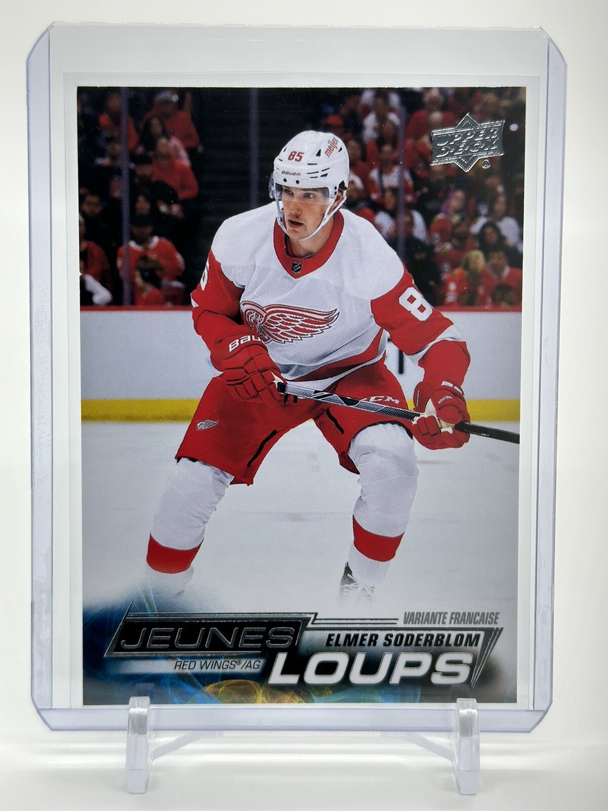 2022-23 Upper Deck Series 2 Young Guns French #489 Elmer Soderblom - Red Wings