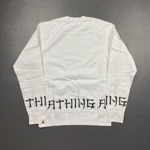 100% Authentic A Bathing Ape Lettered White Crewneck Size M Mens - Picture 7 of 8