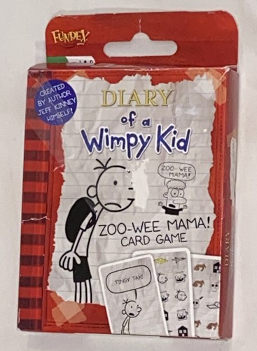 Diary of a Wimpy Kid Zoo Wee Mama Card Game Jeff Kinney Pre Owned Cards & Box