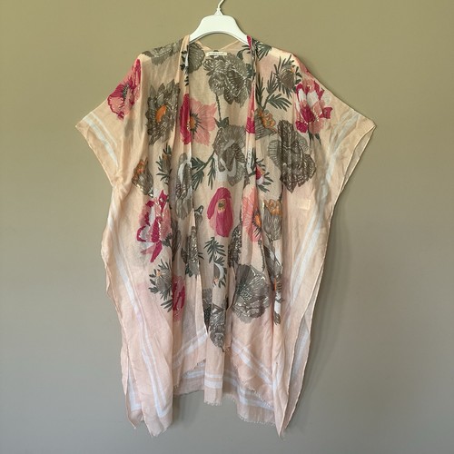 Do Everything In Love Kimono @ Anthropologie Duster Floral Metallic Cover Up