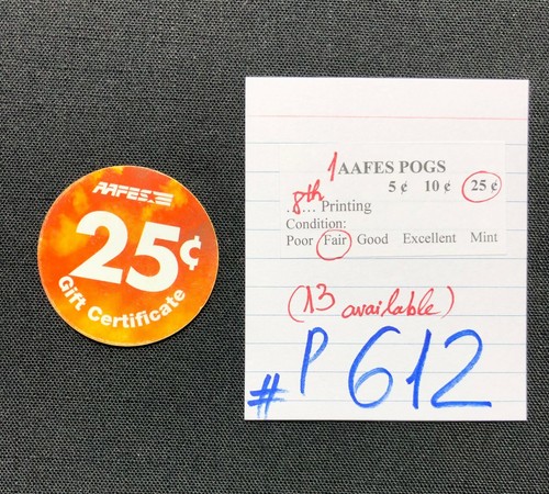AAFES POGS, 8ª Serie/Impresión, 1 POG, 25¢, #P612, JUSTO - Imagen 2 de 2