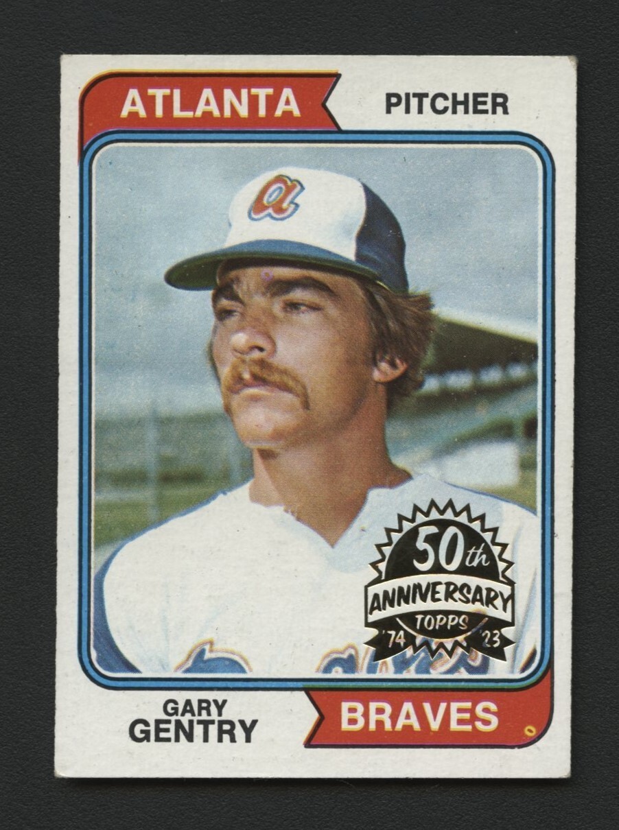 2023 HERITAGE BUYBACK GARY GENTRY 1974 TOPPS 50TH ANNIVERSARY #415 ATLANTA BRAVE