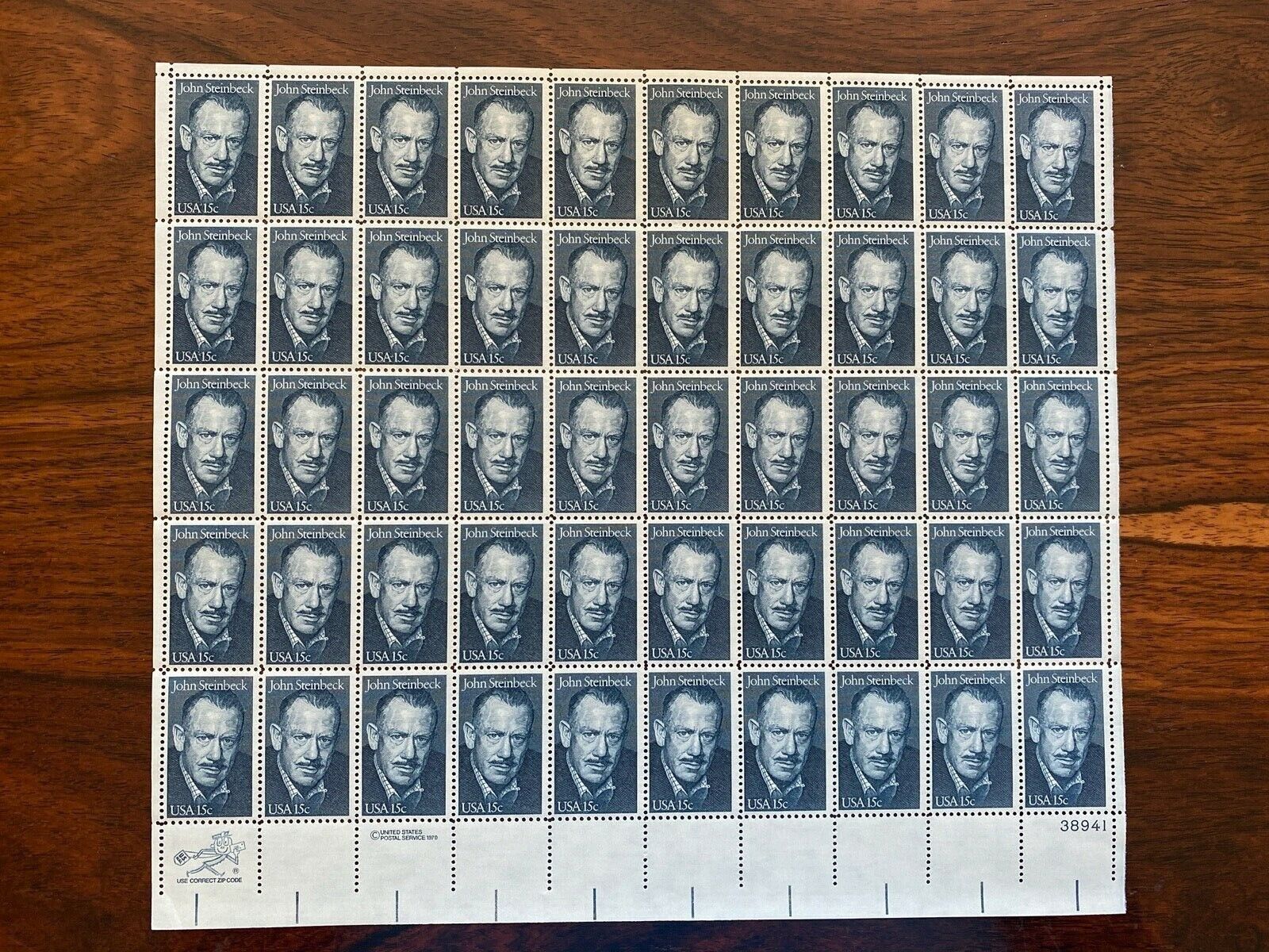 #1773 1979 15ct JOHN OG MNH STEINBECK At the price Indianapolis Mall