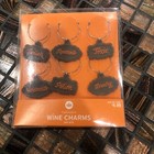 Halloween Wine Glass Charms, Set of 6: Poison Toxic Potion Ravenous Venomous NEW